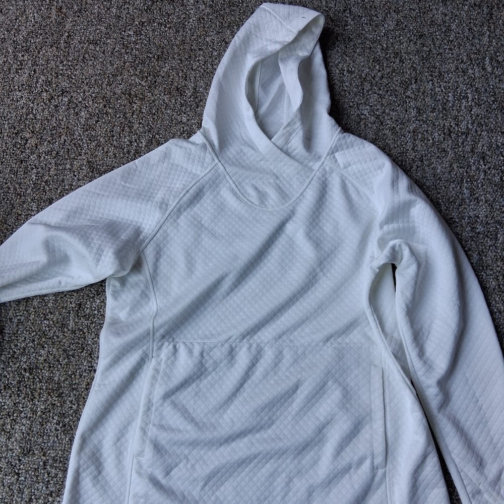 Women's White Hooded Top